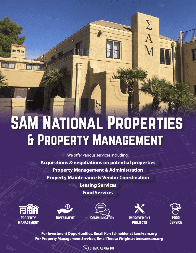 Sam Property Development SAM National Properties & Property Management - Sigma Alpha Mu